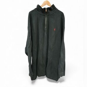 Polo by Ralph Lauren Men's Black Polo with Red Logo - long sleeve- 4XB